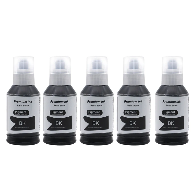 1/2/3/5 Bottle 140ML T015 015 Pigment Ink Compatible For EPSON M1058 A4 commercial black and white inkjet printer Ink M1058