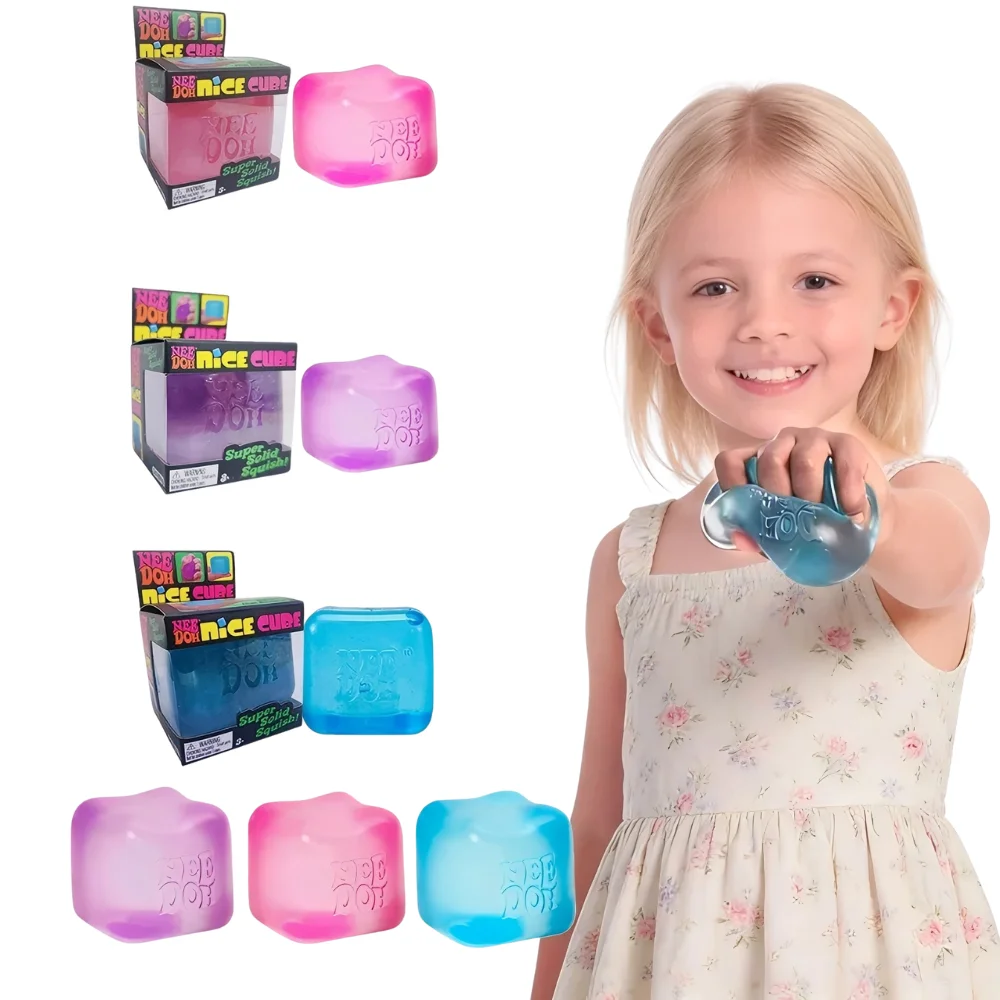 

Schylling Needoh Nice Cube Sensory Fidget Cube Stress Relief Anxiety Sensory Tool for Focus ADHD & Calming Office Desk Gadget