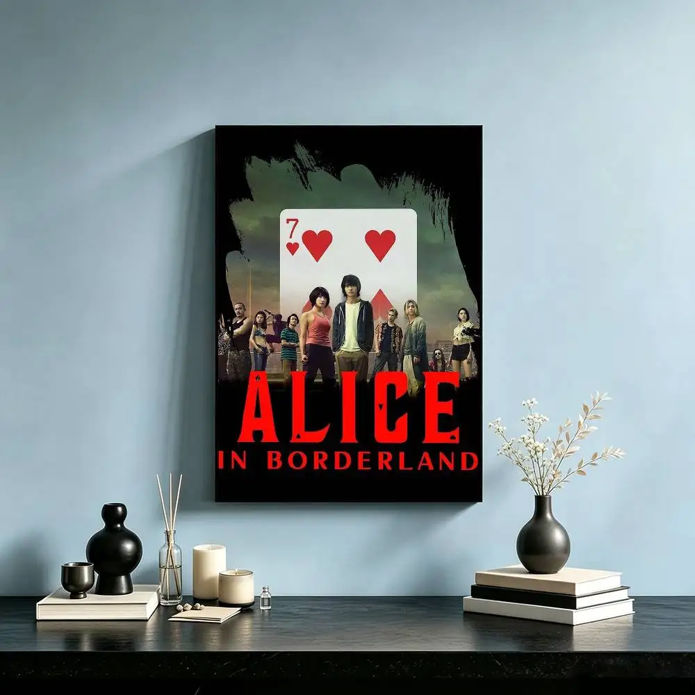 Hot TV Alice In Borderland  Poster Waterproof Wall Art Sticker For Bar Living Room Vintage Decor High Quality Print Gift