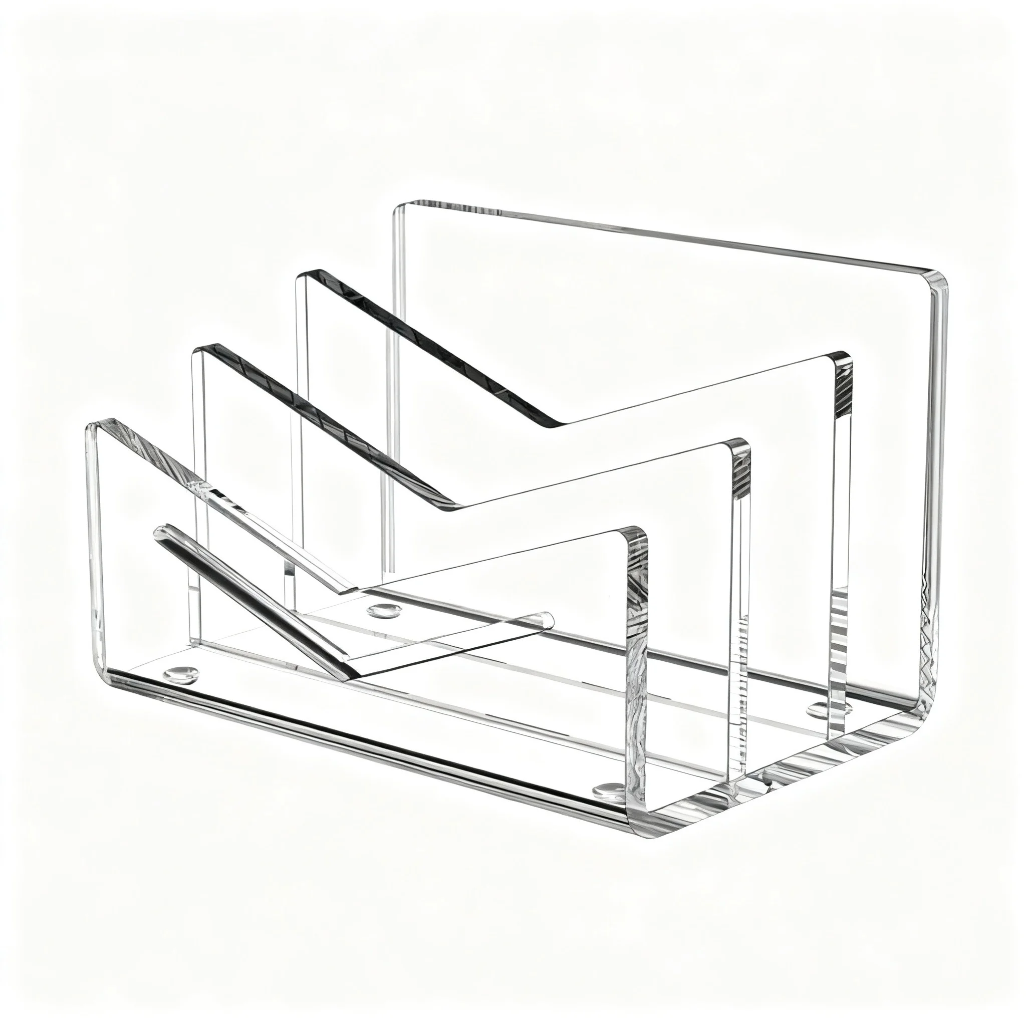 Letter Organizer Transparent Home Office Desktop Storage Box Professionals Classification Card Acrylic Document Tray Holder