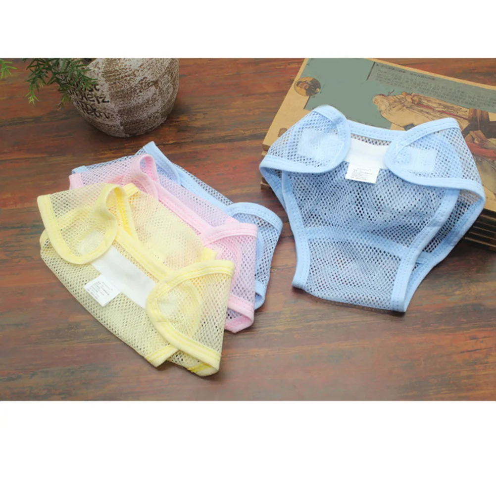 

3 шт. подгузники, многоразовые моющиеся тренировочные штаны, дышащее мягкое нижнее белье для обучения горшку малышей, 100 размеров