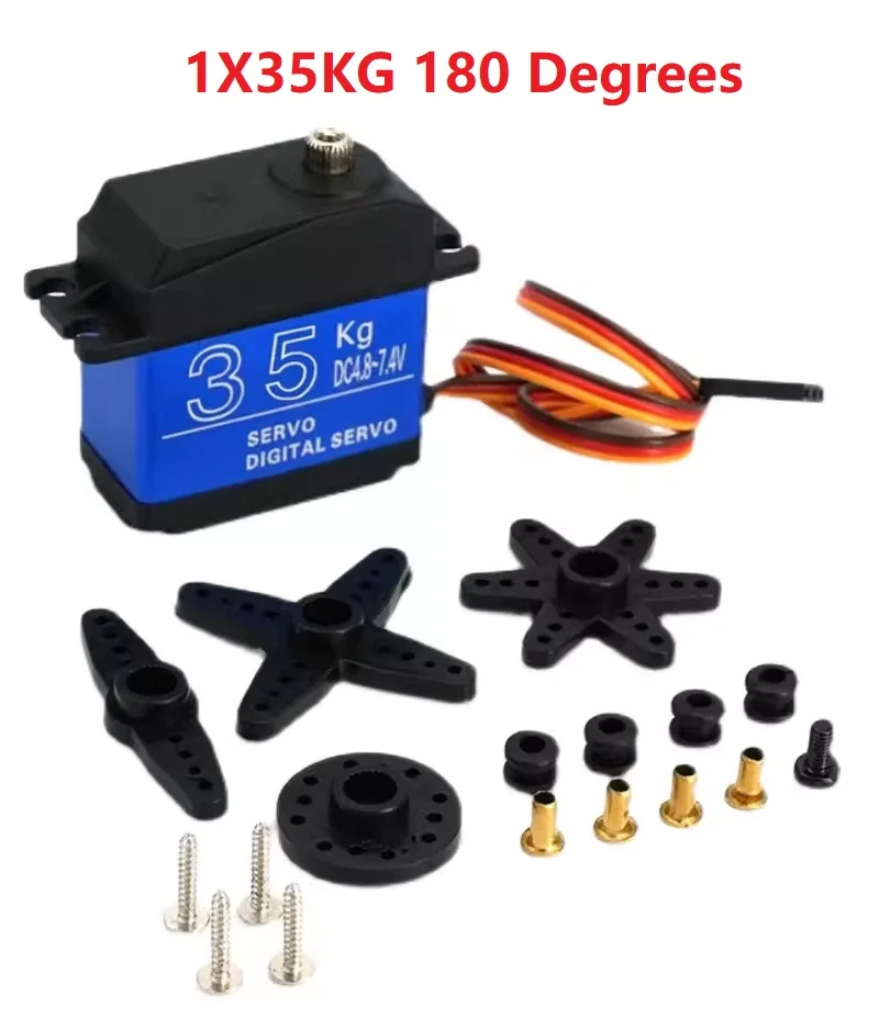 Wasserdichtes Servo mit hohem Drehmoment, 20 kg, 25 kg, 30 kg, 35 kg, 180 270 Grad, digitales Kupfergetriebe/Stahlgetriebe-Servo, für Roboterarm-DIY
