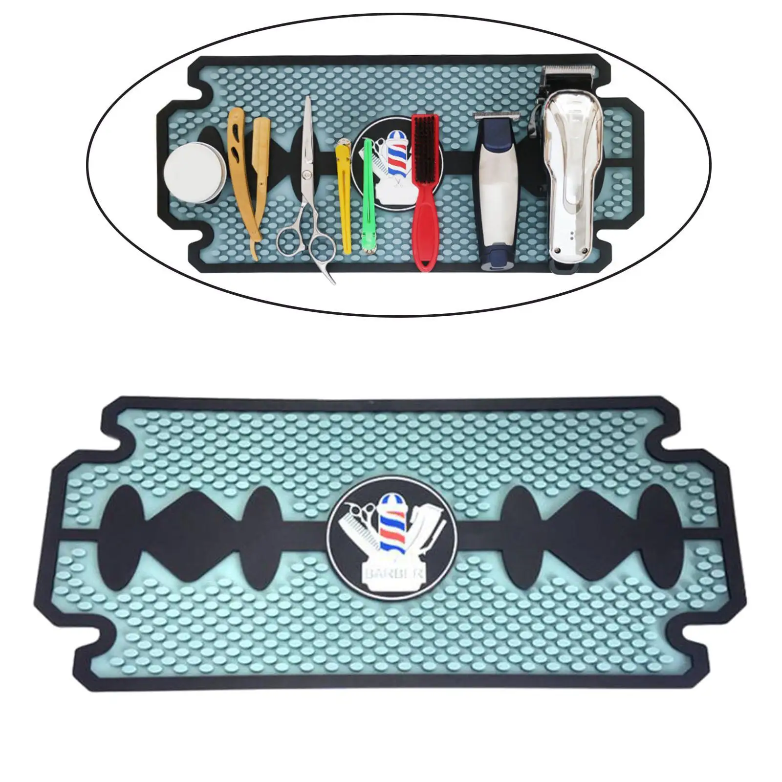 Heat Resistant Hairdressing Pad for Barber Styling Tools Nonslip Silicone Table Mat Workstation Protector for Hair Straightener