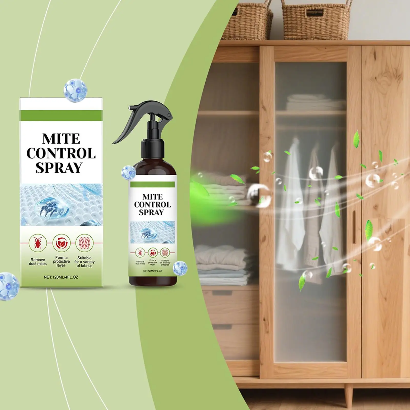 Picture 4: Bed Flea Prevention Spray 120ml Household Tick Misting Wide Coverage Bed Flea Spray For Mattress Camping Hotel Backyard Carpet
