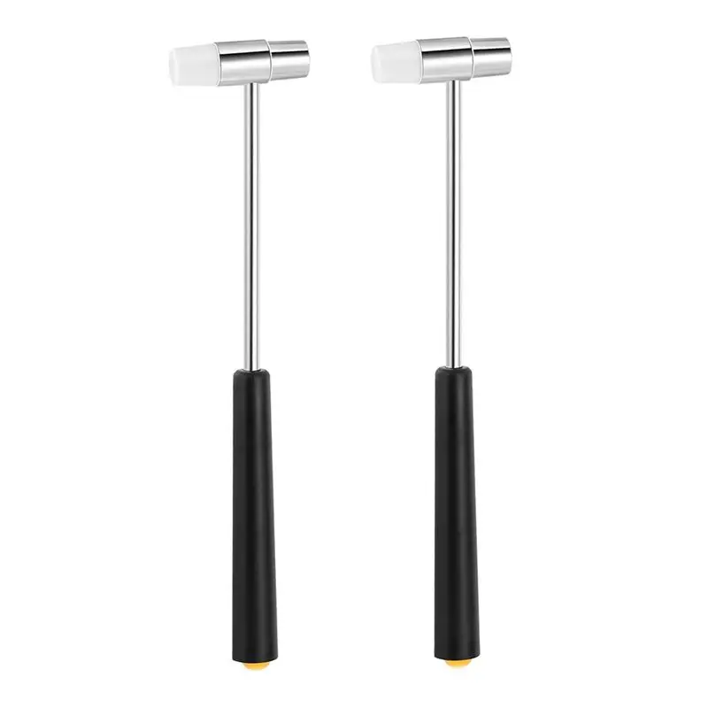 AA94-2-Pack Mini Metal Head Hammers For Precise Jewelry Crafting, Watch Tuning, And Leather DIY Projects