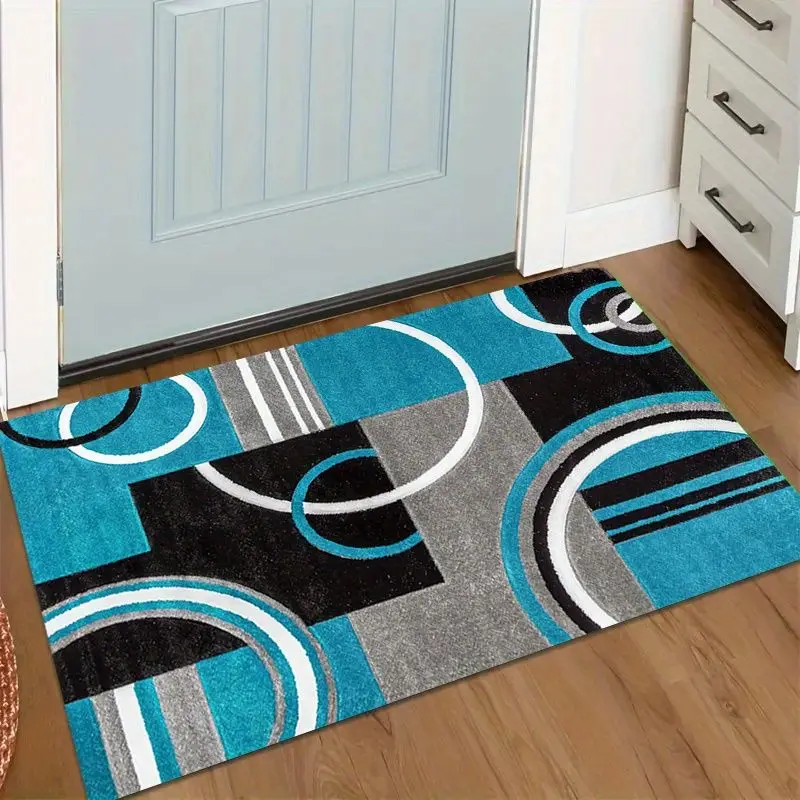 VIKAMA Modern Abstract Geometric Doormats, Soft Non-Slip Entryway Rugs, Absorbent Bathroom Mats, Home Decor