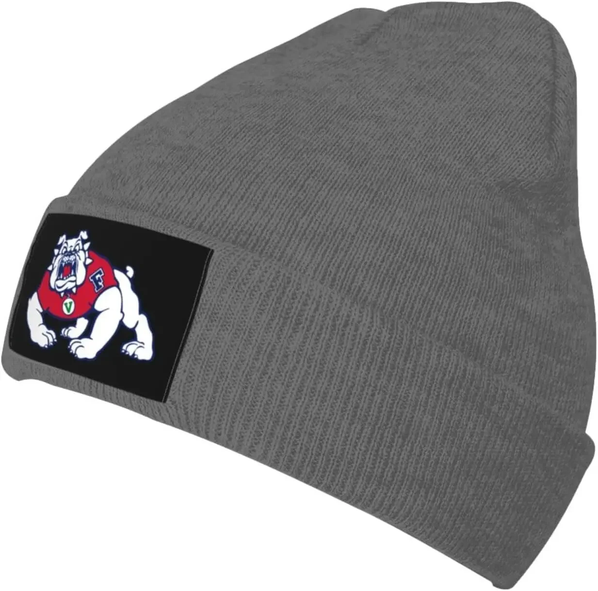 Fresno State Bulldogs Print Beanie Knitted Hat Woolen  Warm Fashion Outdoors Knit Cap Unisex