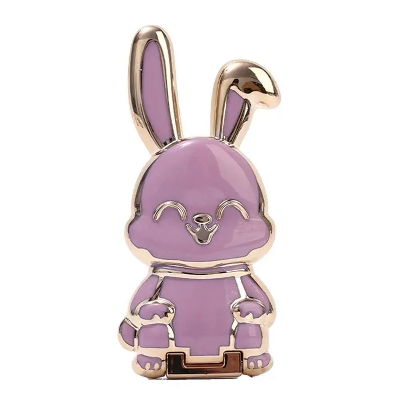 漫画付きの折りたたみ式携帯電話ホルダー,iPhone,Samsung,ユニバーサル,ウサギのサポート