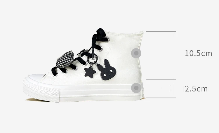 Amy and Michael Sweet Lolita Flache High-Top-Canvas-Sneaker für Damen, Niedliche Schleife, Schnürschuhe, Freizeitschuhe für Mädchen, Alltagsschuhe – Detail 2