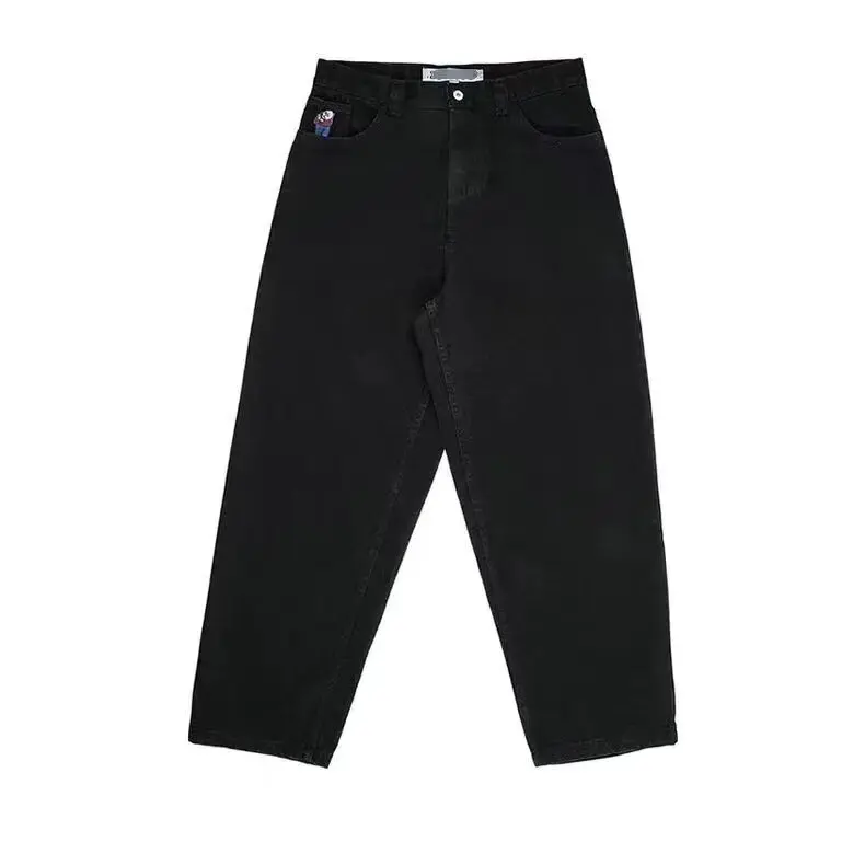 Männer y2k lässig Hip-Hop blau lose Streetwear Baggy Jeans Streetwear Harajuku weites Bein Denim Cargo hose