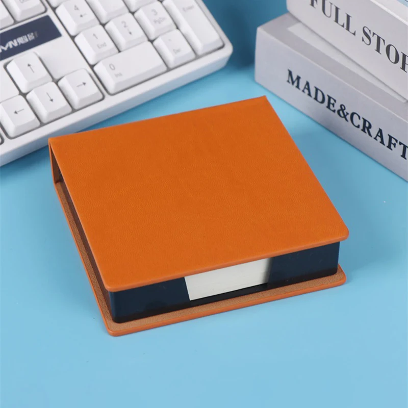 Sticky Notes Holder Business Office Note Box Sticky Note Dispenser Note Pads Desk Organizer Office Leather Sticky Note Box