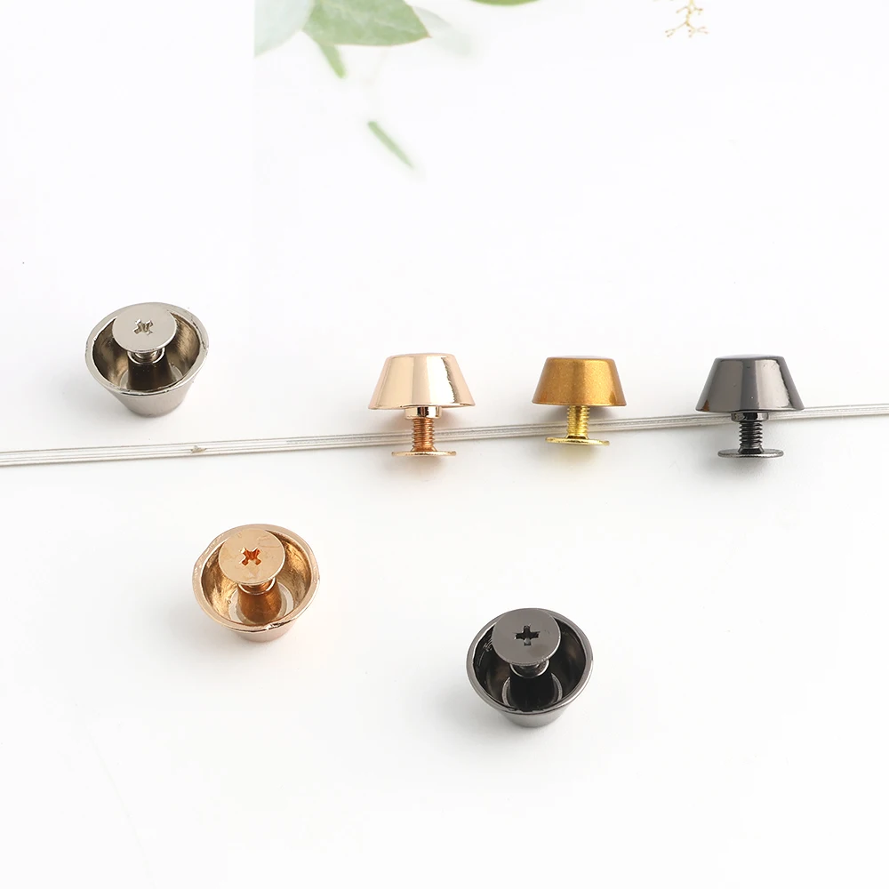 20/50/100PCS 8-15mm Metal Screwback Rivet Studs For Leather Craft Luggage Handbag Purse Bottom Protective Feet Nails Accessories