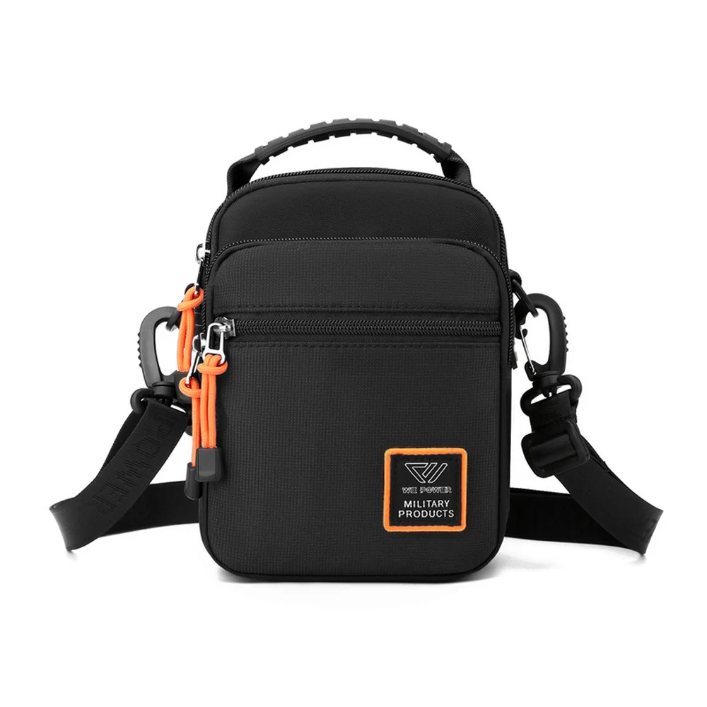CFUN YA Men Compact Nylon Crossbody Shoulder Bag with Multiple Zip Pockets Belt Loop and Top Carry Handle for Daily Travel