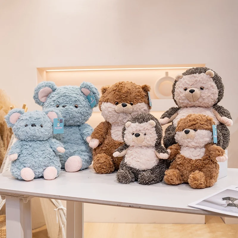 25/35 センチメートル動物ぬいぐるみかわいいハリネズミマウスカワウソぬいぐるみかわいい部屋の装飾枕動物のおもちゃ誕生日クリスマスギフト子供のための