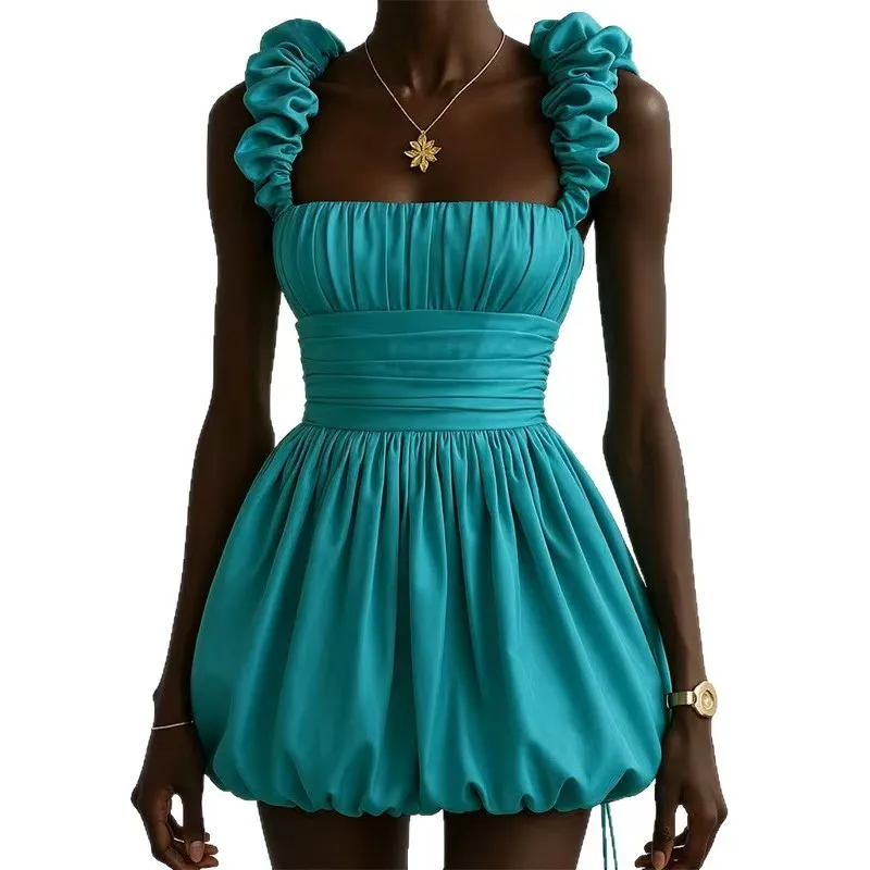 Faionable Summer ort Dr Sling Sexy Bouffant Top a fascia a vita alta Dr Abbigliamento casual Nessun marchio registrato di marca