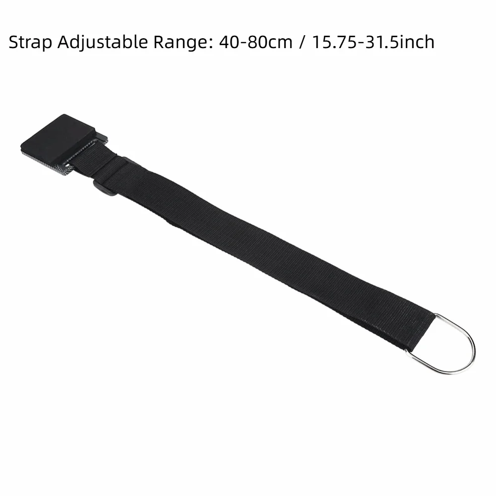 Non-Slip Design Endpin Anchor Adjusted Length 40cm to 80cm Plastic, Nylon, and Canvas Materials Endpin Stopper Black And White