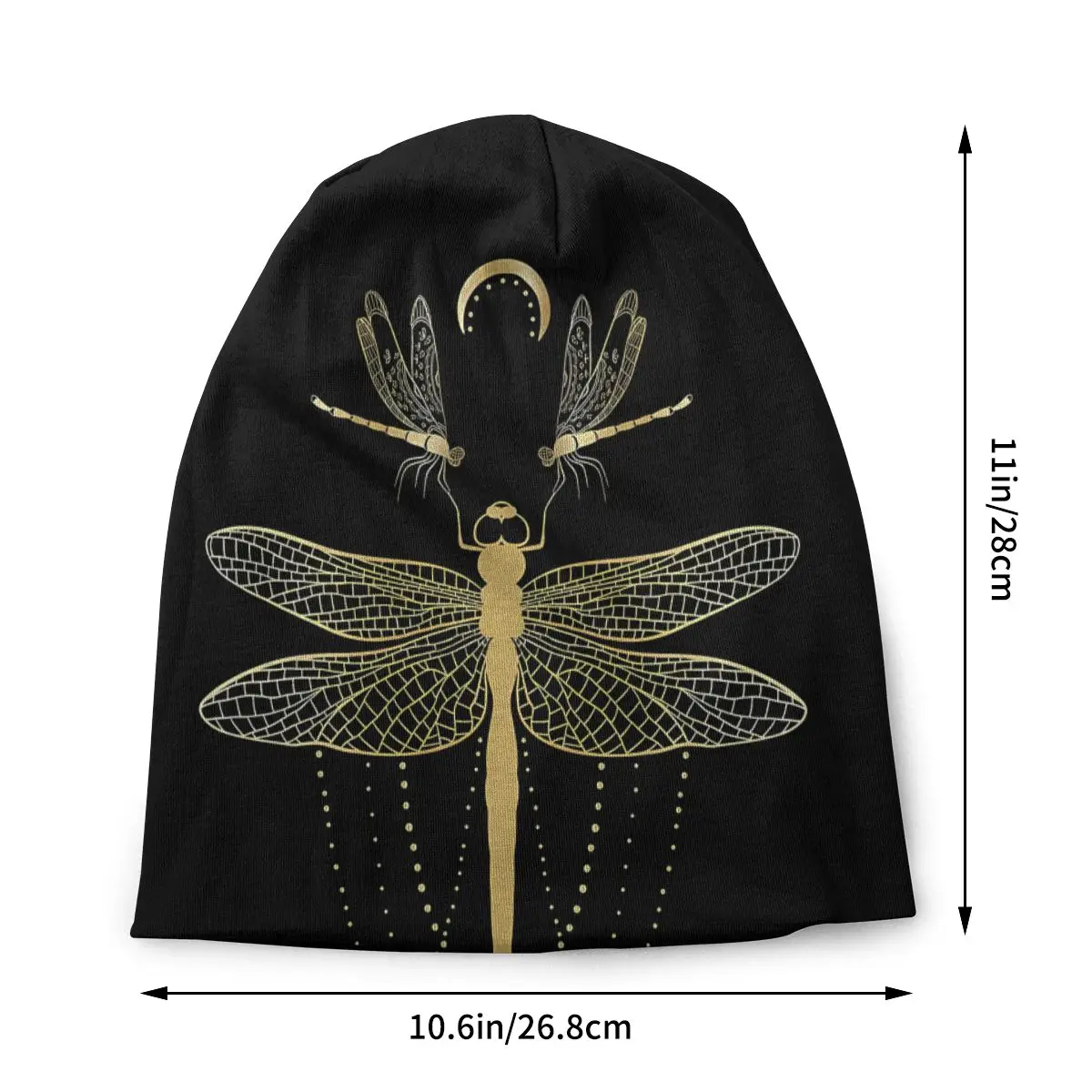 Dragonflies And Jewelry Chains Style Thin Skullies Beanies Outdoor Caps For Men Women Dragonfly Tattoo Ski Caps Bonnet Hats