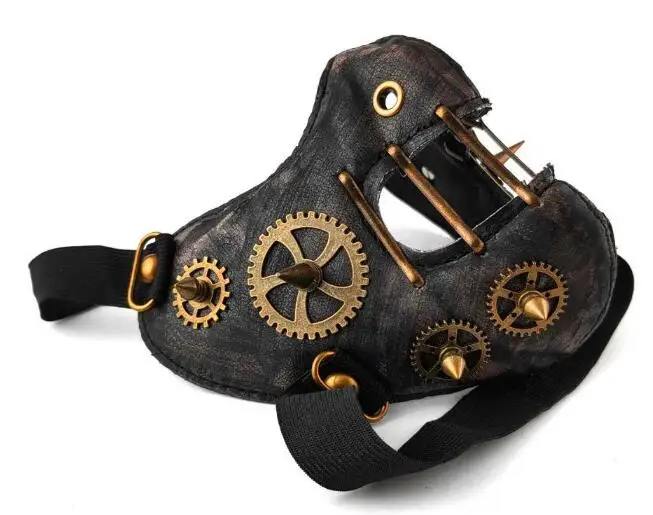 Men/Women Steampunk Retro Gothic Leather Mask Cosplay Gears Mask Pub Arena Veil Halloween Masks