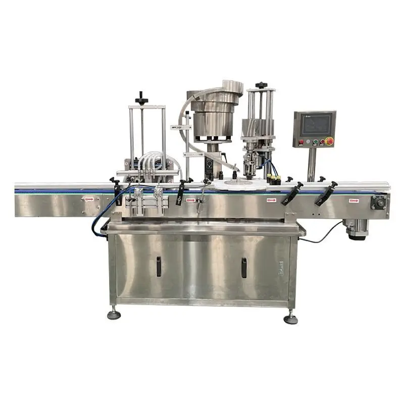 Automatic aluminum cover filling and capping machine collagen oral liquid locking machine beverage drink anti-theft cover