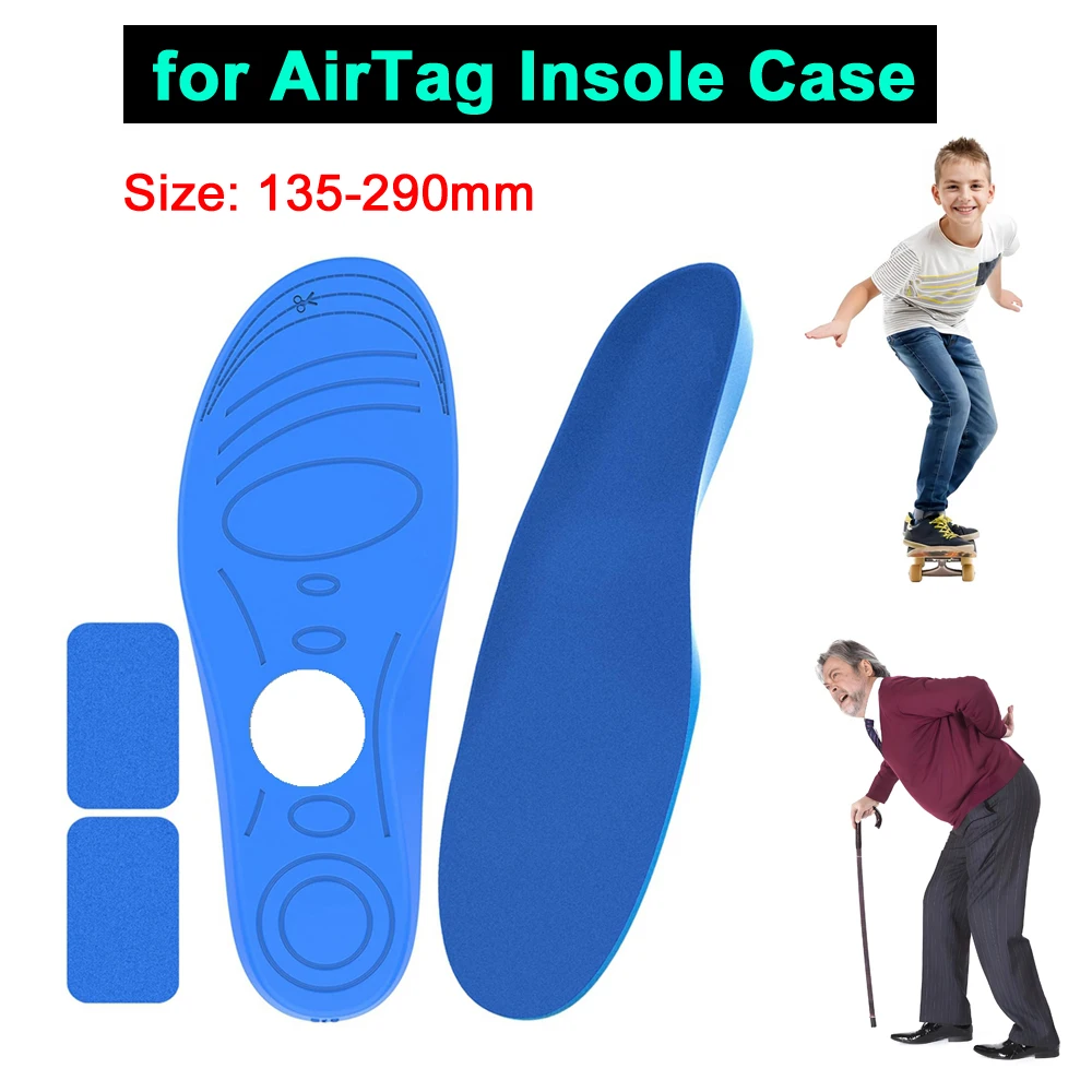 Insoles for Apple Airtag Holder Tracking Devise Hidden Air Tag Cover Comfortable Securely Mounted Shoe Insert for Elders and Kid