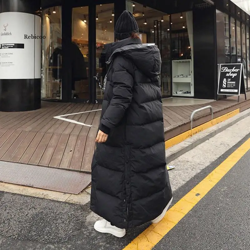 Long Winter Jacket Women Coat Casual Loose Overcoat Female Clothing Outerwear Cotton Down Hood Fluff