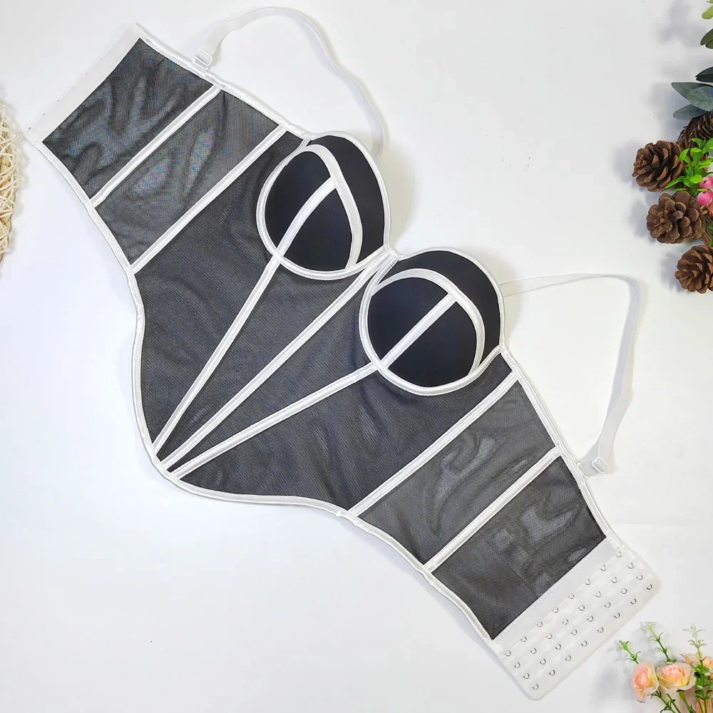 Corsés de moda, corpiño Push Up, Tops, ropa de mujer, corsé gótico debajo del busto, Top, lencería Sexy, corpiño para discoteca, corsés, ropa de fiesta