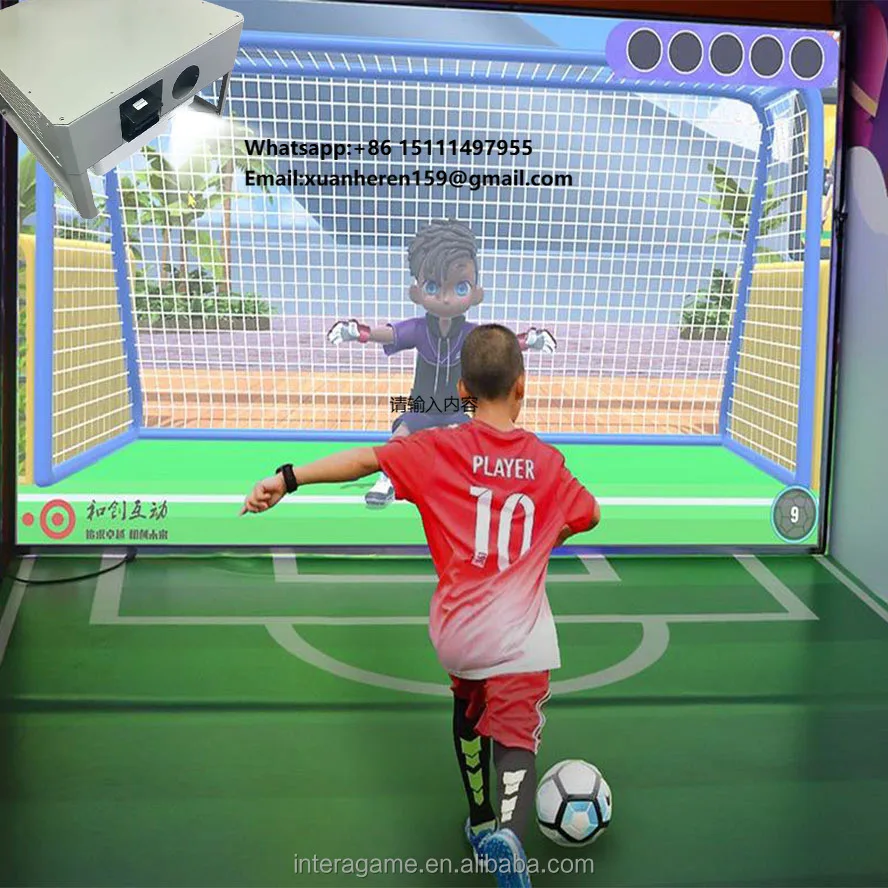 Digital Interactive Projection Football System Virtual Soccer Training and Shooting Game Equipment