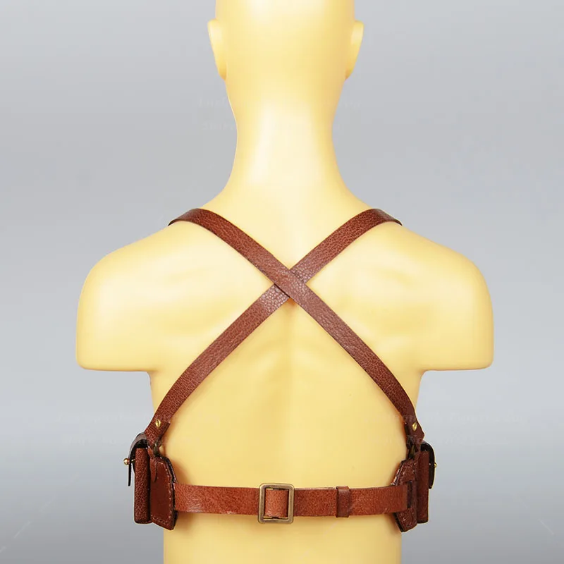 1/6 żołnierz skórzany pistolet maszynowy klatka piersiowa wisząca torba na amunicję pas biodrowy pasek na ramię pasuje do 12-calowych lalek figurkowych