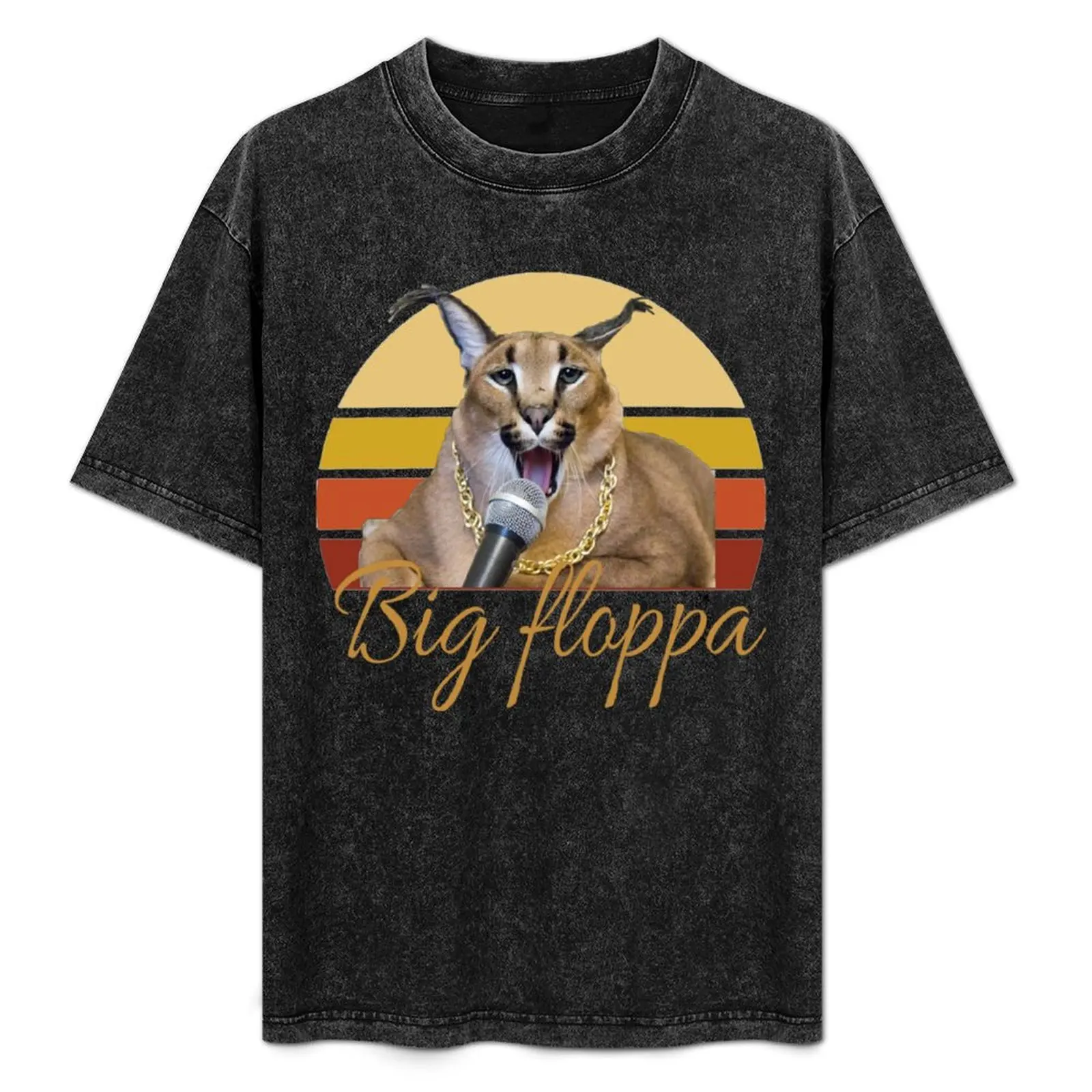 

big floppa (2) T-Shirt plus sizes graphic tee shirt boys animal print luxury clothes men