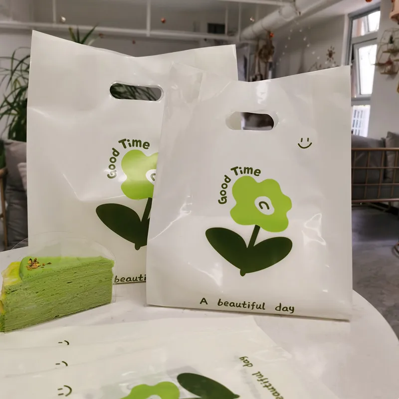 Plastic Packing Big Handle Bag, Custom Printed, LDPE Shopping, Wedding Bags, Design Logo, Free Shipping, 200Pcs