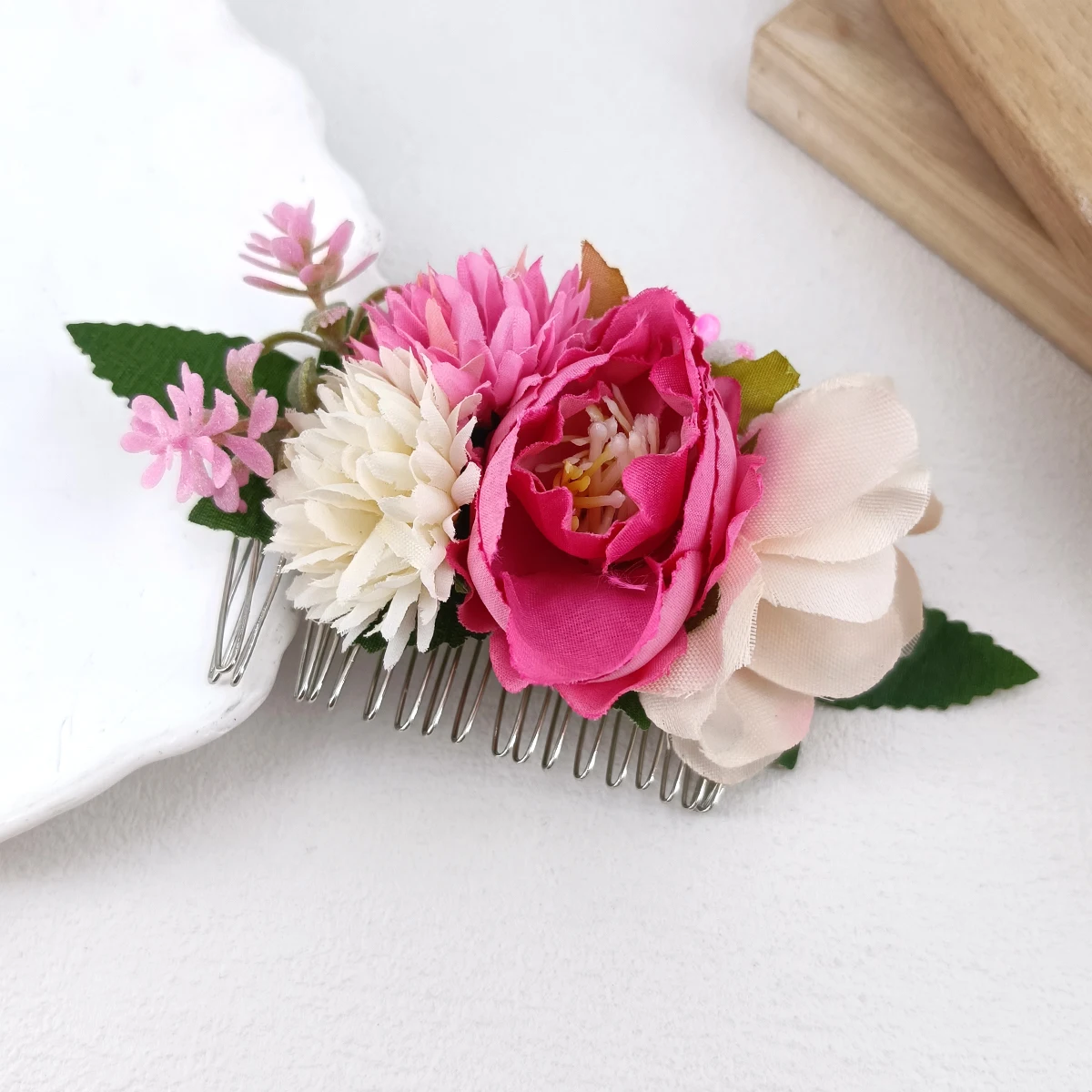 13 см невесты свадебные цветы металлические расчески для волос для весенних женщин и девочек заколки с цветочным принтом ретро заколка в виде розы