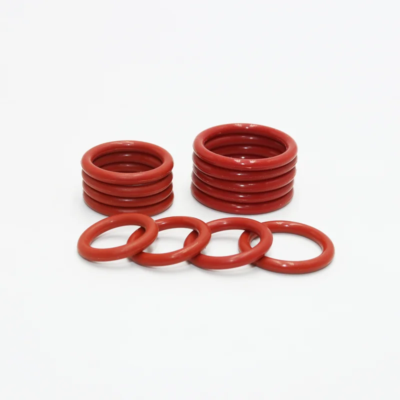 Siliconen O-ring Food Grade VMQ Red Oring Afdichting Pakking CS 1/1.5/2/2.4/3.1mm Warmte Olie Weerstand Waterdichte Sanitair Afdichting Wasmachine