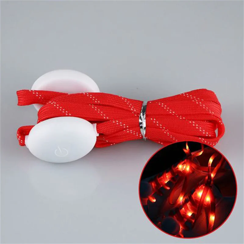 120 cm LED Sport Lichtgevende Schoenveters Glow Schoen Snaren Ronde Flitslicht Schoenveters Batterijen LED Lui Veters Party Decor