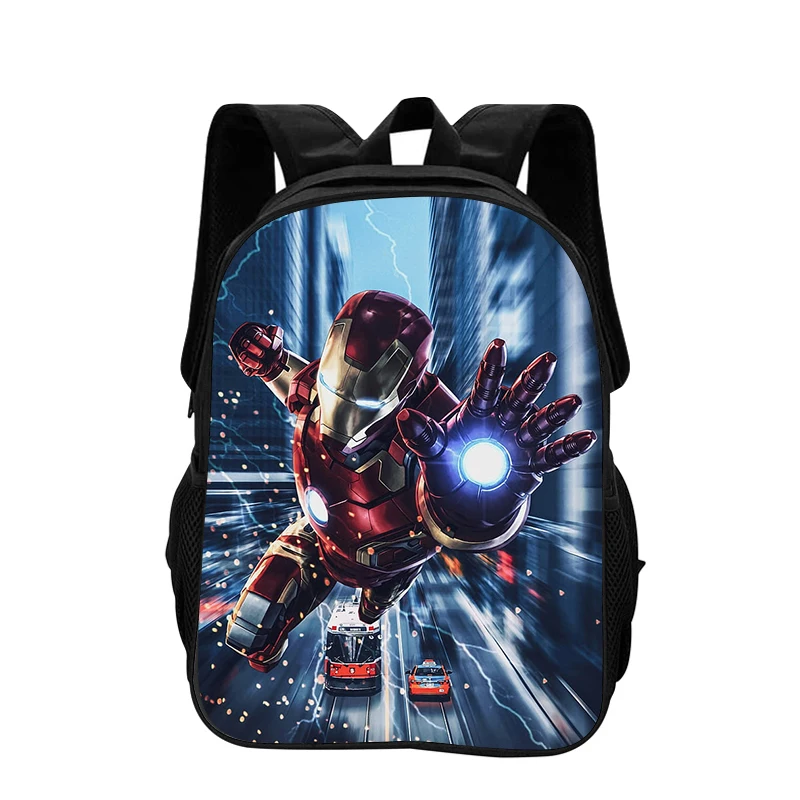 Iron Man กระเป๋าเป้สะพายหลังการ์ตูน Superhero กระเป๋าเป้สะพายหลังเด็กเด็กกีฬากลางแจ้งกระเป๋าเป้สะพายหลังเด็กของขวัญ