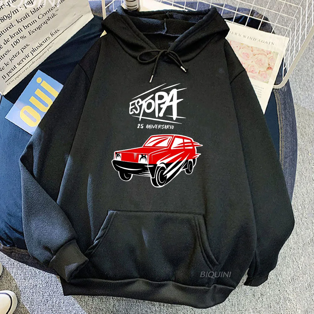 Estopa Rock/Rumba Duo Hoodies Car Funny Graphic Printing Sweatshirts for Men/Women Streetwear Heavy Mental Fashion Pullovers Boy