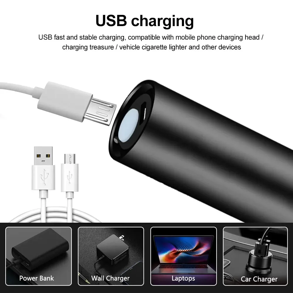 3W 365nm UV Flashlight USB Rechargeable Ultraviolet Torch Pets Urine Cat tinea Money Ore Scorpion Detection Black Light