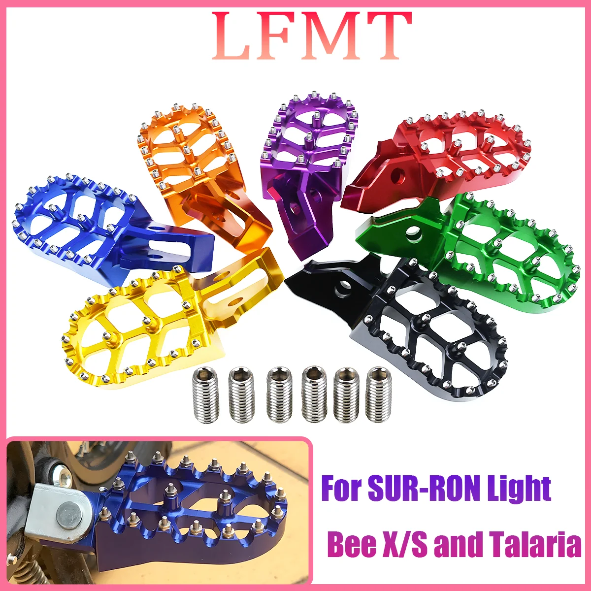 

NEW 2023 CNC Motorcycle Accessories Foot Peg Footrest Footpeg Pedals For Sur-Ron Ultra Bee Off-Road Electric Motorcycle Parts