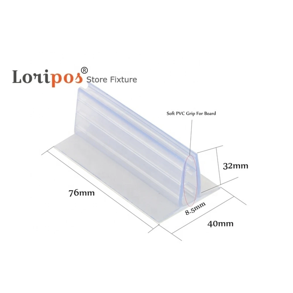 Cinta de espuma de 76mm, tira de agarre de Pvc, Clip de extrusión Pop, soporte de etiquetas para tablero Kt, estante, señal publicitaria, accesorio