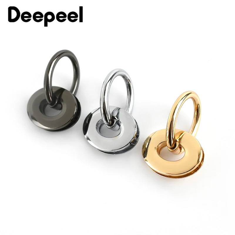 5/10Pcs Deepeel 25*32mm Metal Eyelet Buckles Bag Side Clip Clasp Handle O&D Ring Buckle Luggage Handbag DIY Hardware Accessories