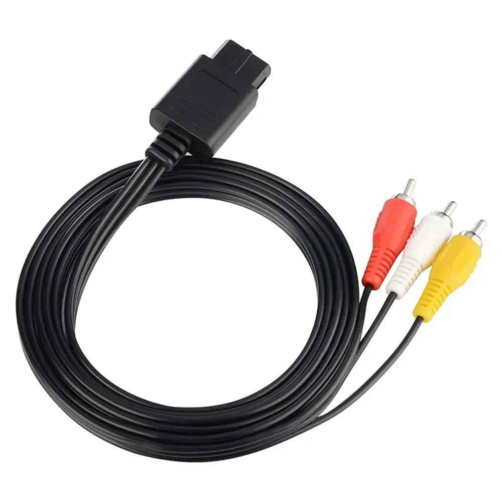 1.8M Cord Cable for Nintendo 64 SNES SFC 6 Feet AV Audio Composite Cable To RCA for GameCube