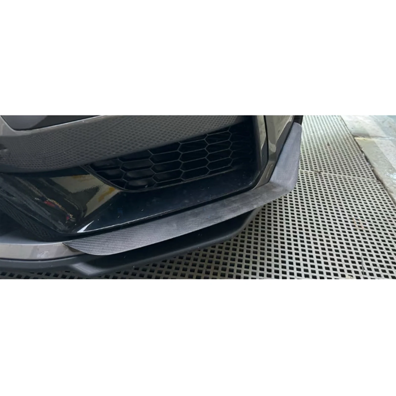 For Ford Mustang Dark Horse S650 2024 2025 Front Bumper Side Canards Dive Planes Trim Glossy Black Carbon Fiber Look