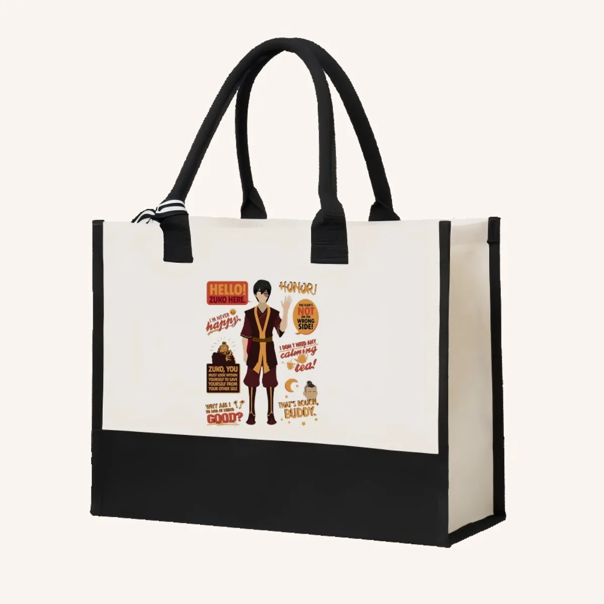 ملصقات The Last Air Hello, Zuko Here 2026 وصلت حديثًا حقيبة حمل عصرية واسعة وقابلة لإعادة الاستخدام مطبوعة 2