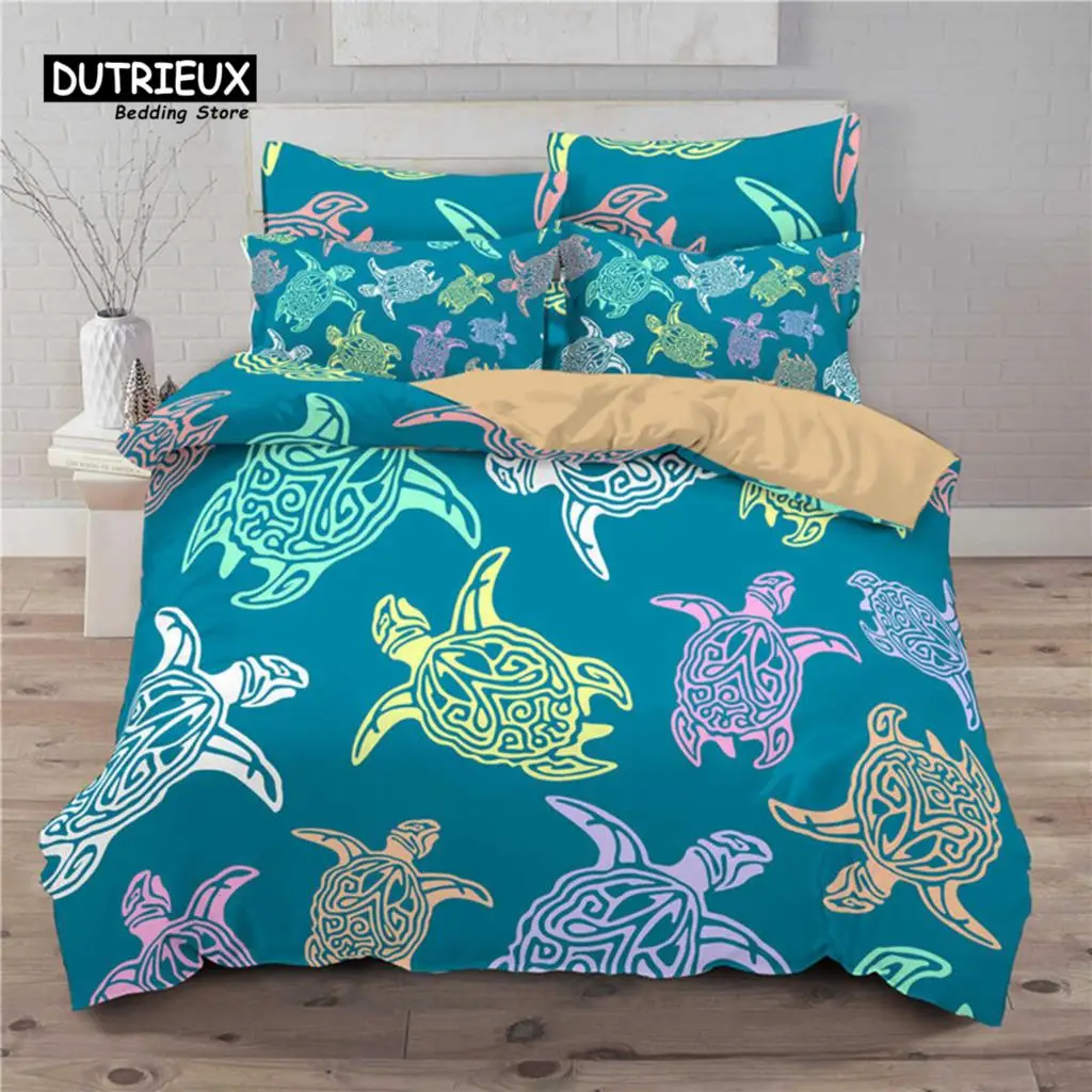 Animals Cartoon Owl Bedding Set Butterfly Elephant 3D Print Turtle Duvet Cover King For Child Adults Microfiber Comforter Cover