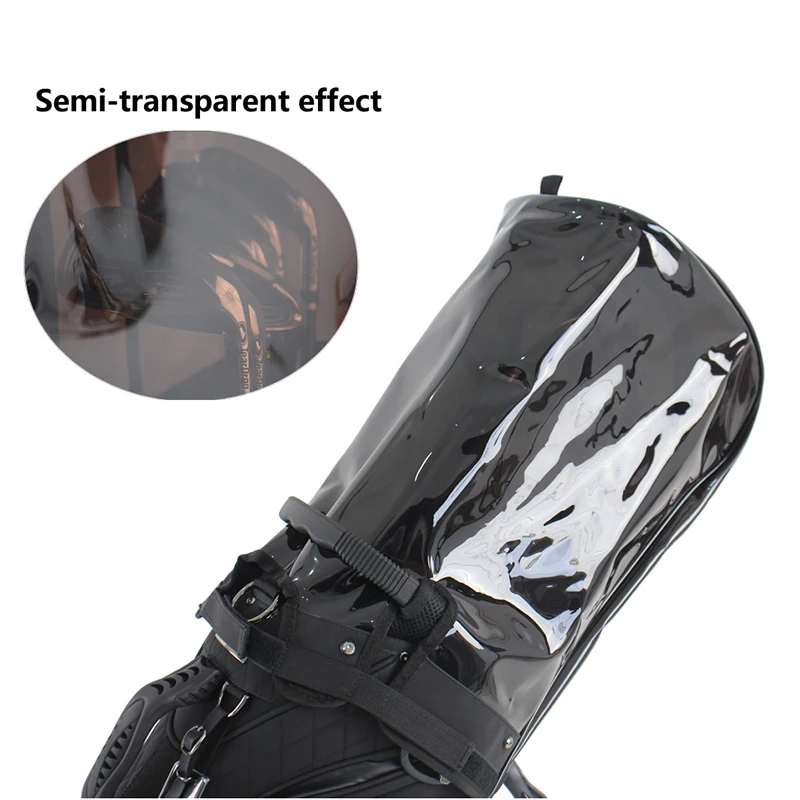 Universal Golf Bag Hood Cover, Black Frosted Thick TPU with 4 Adjustable Snaps, Fits 8.5-9 Inch Stand Bags & Standard Golf Bags