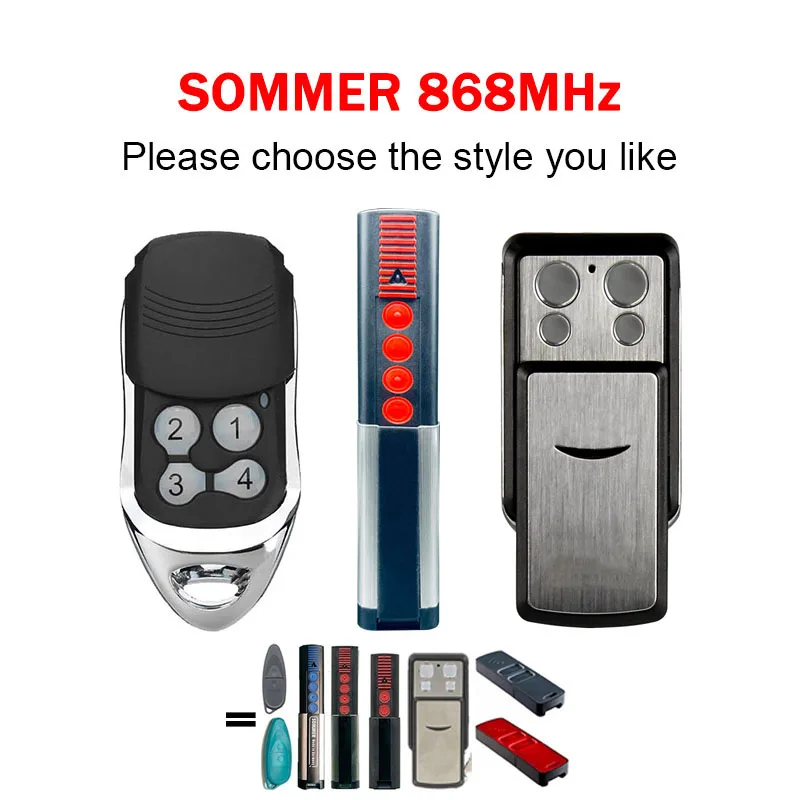 SOMMER 4020 4026 TX03-868 4025 4035 4031 4011 APERTO 4021 ouvre-porte de Garage télécommande porte-clés 868MHz Code roulant