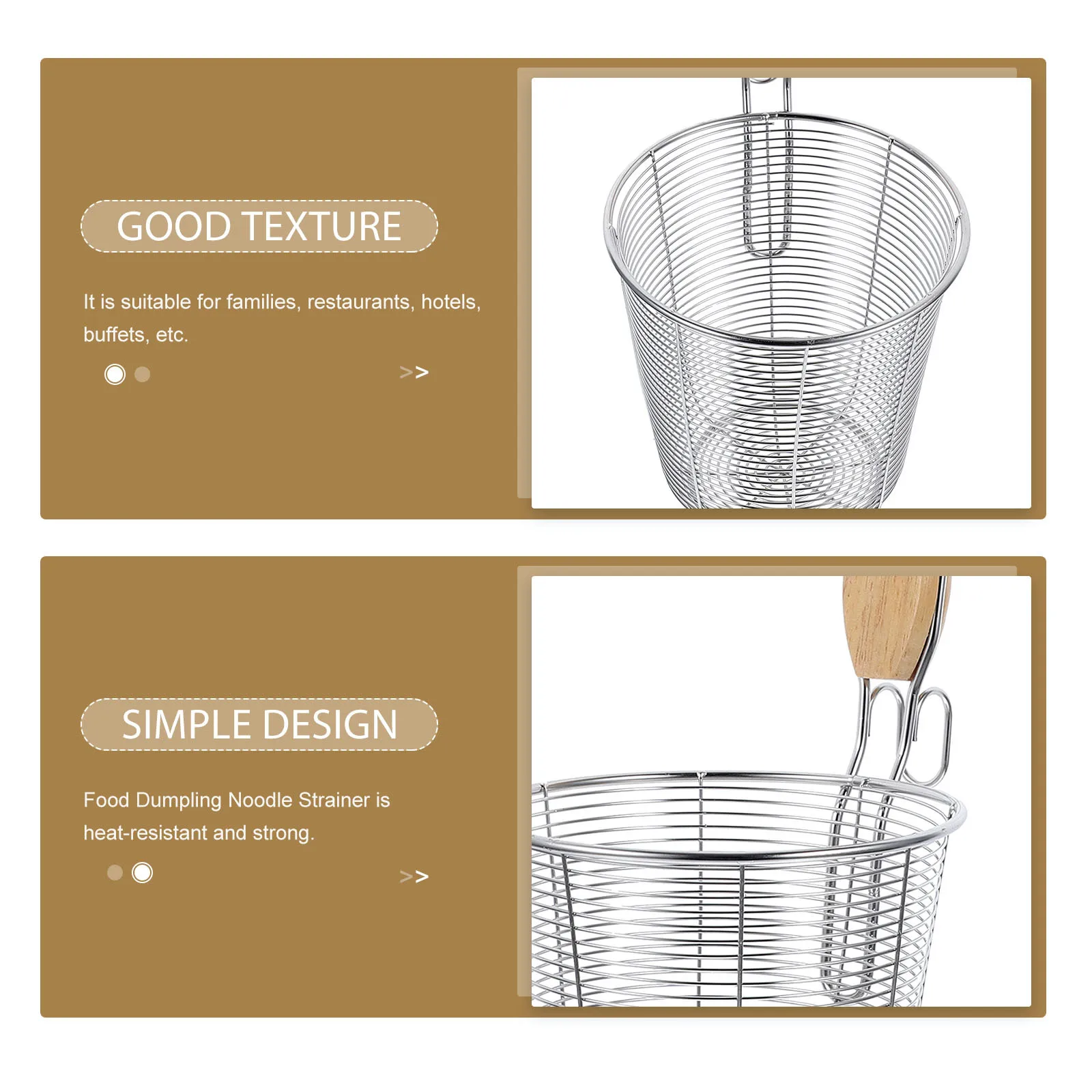 

Small Strainer Fine Mesh Filter Drainer Basket Kitchen Food Kettle Noodle Colander