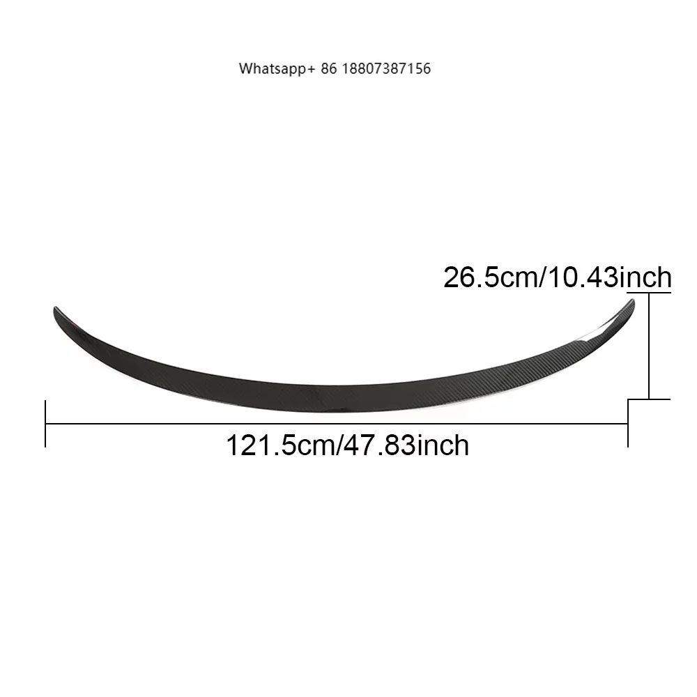 

Dry Carbon Fiber Rear Trunk Spoiler forTesla Model 3 2019-23