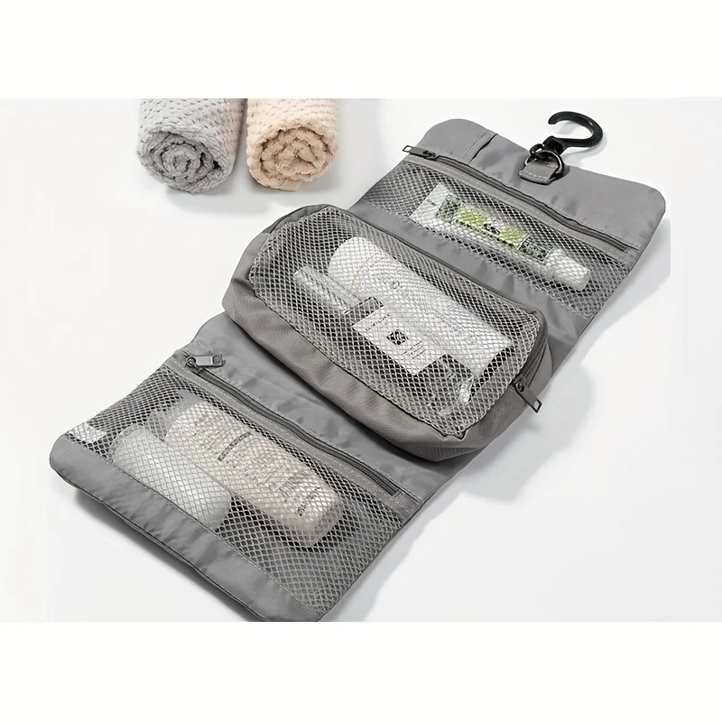 Portable Travel  Bag, Folding Toiletry Bag Makeup Bag, Facial Cleansing Tools Box And Travel  Bag