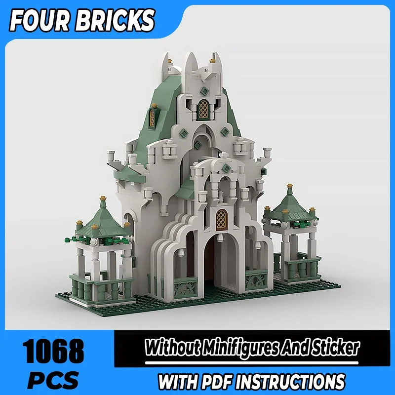 Moc Building Blocks Elf Fortress Technology Modular Bricks Model  Gifts Christmas Toys DIY Sets Assembly