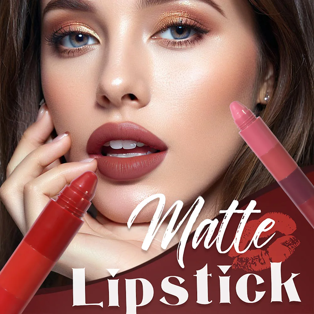 1pc Fruit 5 Section Velvet Matte Lipstick 5 in 1 Set Long Lasting Color Lip Balm Cross border Hot Selling